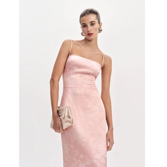 Reformation Frankie Silk Dress - Pink - Picture 4 of 13